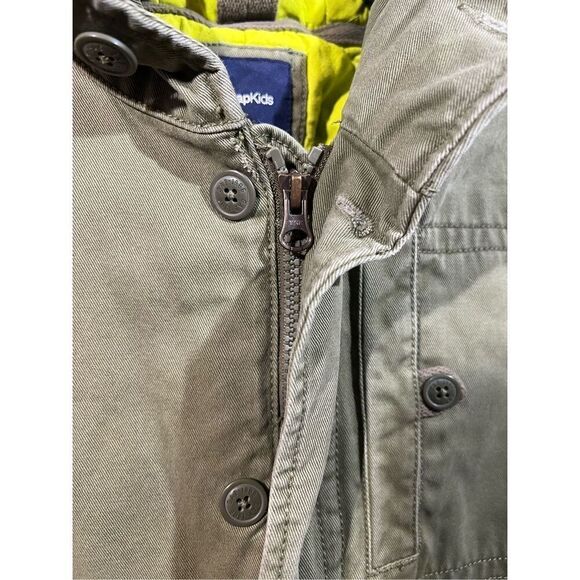 Gap Kids Boys Quilted Inside Winter Jacket Green in Color Size Medium - Picture 3 of 7